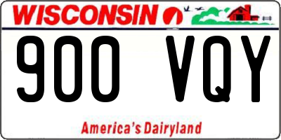 WI license plate 900VQY