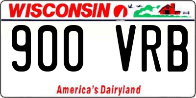 WI license plate 900VRB