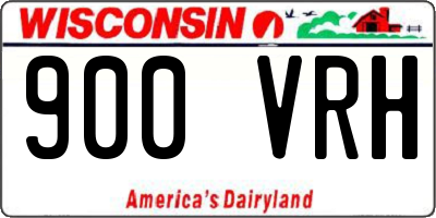 WI license plate 900VRH