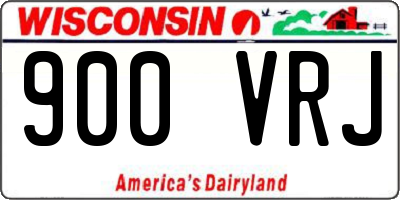 WI license plate 900VRJ