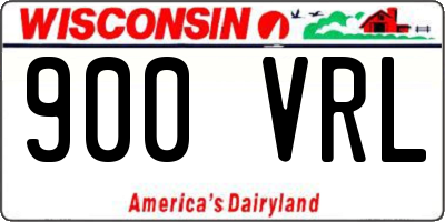WI license plate 900VRL
