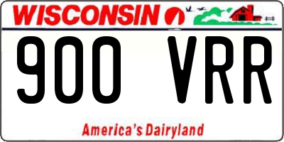 WI license plate 900VRR