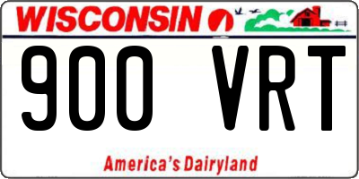 WI license plate 900VRT