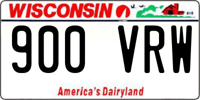 WI license plate 900VRW