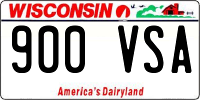 WI license plate 900VSA