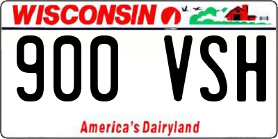 WI license plate 900VSH