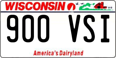 WI license plate 900VSI