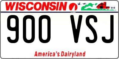 WI license plate 900VSJ