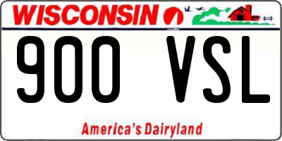 WI license plate 900VSL