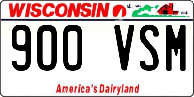 WI license plate 900VSM
