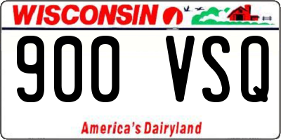 WI license plate 900VSQ