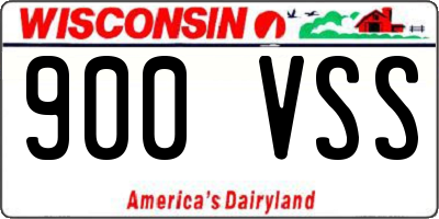 WI license plate 900VSS