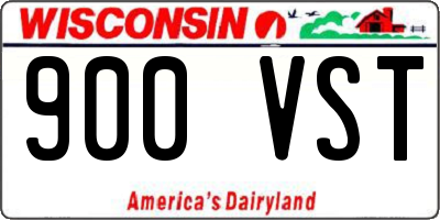 WI license plate 900VST