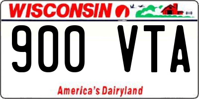 WI license plate 900VTA