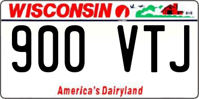 WI license plate 900VTJ
