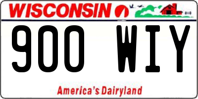 WI license plate 900WIY