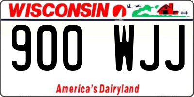 WI license plate 900WJJ