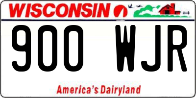 WI license plate 900WJR