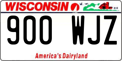 WI license plate 900WJZ