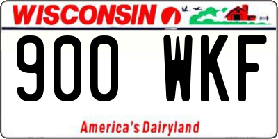 WI license plate 900WKF