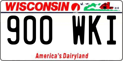 WI license plate 900WKI