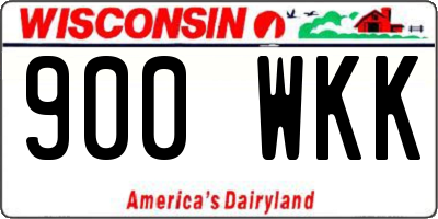 WI license plate 900WKK