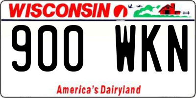 WI license plate 900WKN