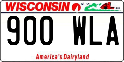 WI license plate 900WLA