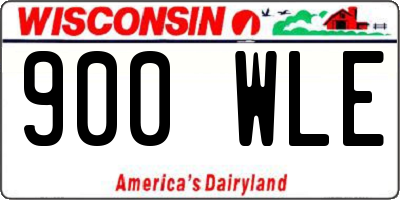 WI license plate 900WLE
