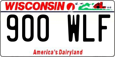 WI license plate 900WLF