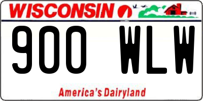 WI license plate 900WLW