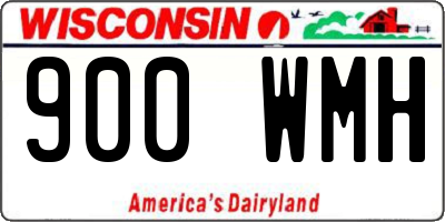 WI license plate 900WMH