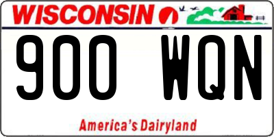 WI license plate 900WQN