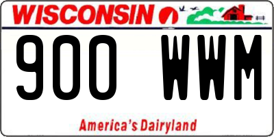 WI license plate 900WWM