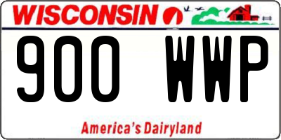 WI license plate 900WWP