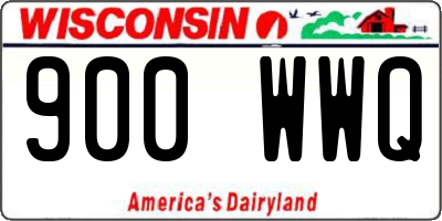 WI license plate 900WWQ