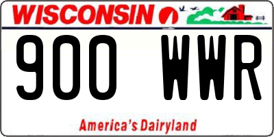 WI license plate 900WWR