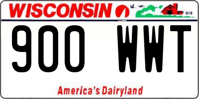 WI license plate 900WWT
