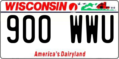 WI license plate 900WWU