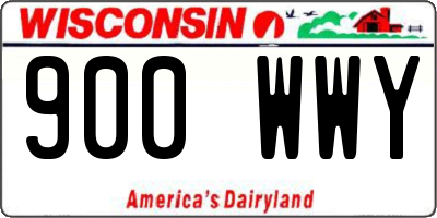 WI license plate 900WWY