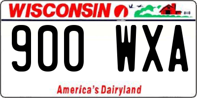 WI license plate 900WXA