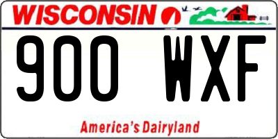 WI license plate 900WXF