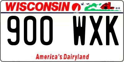 WI license plate 900WXK
