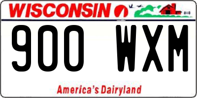 WI license plate 900WXM