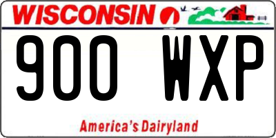 WI license plate 900WXP