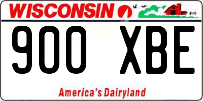 WI license plate 900XBE