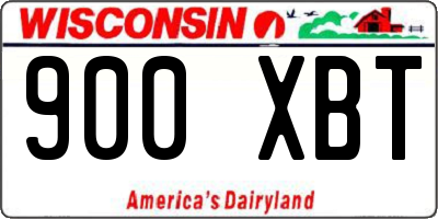 WI license plate 900XBT