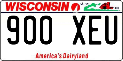 WI license plate 900XEU