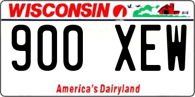 WI license plate 900XEW