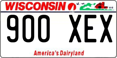 WI license plate 900XEX